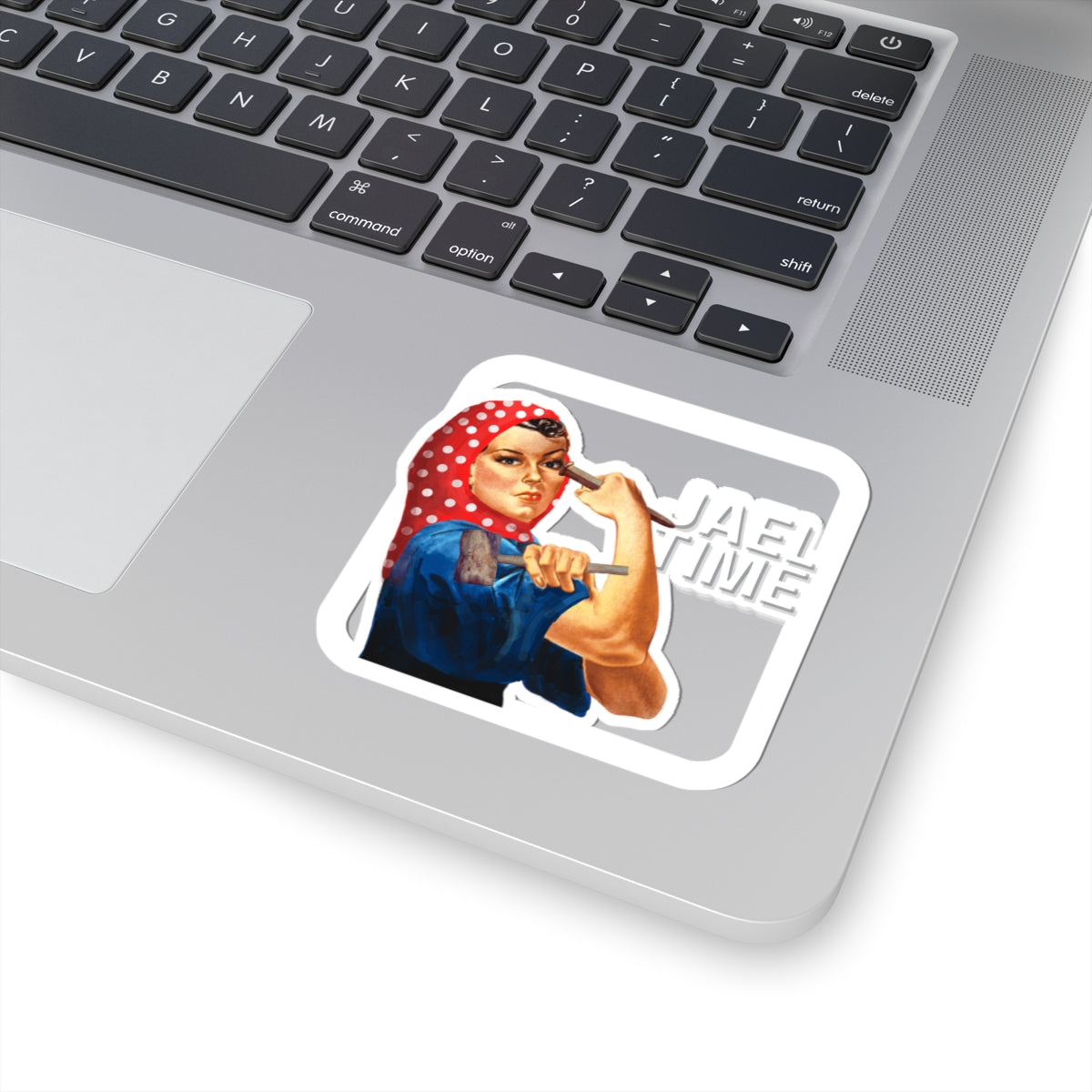 Sticker - Jael with Tent Peg and Hammer Retro Rosie Empowering Design