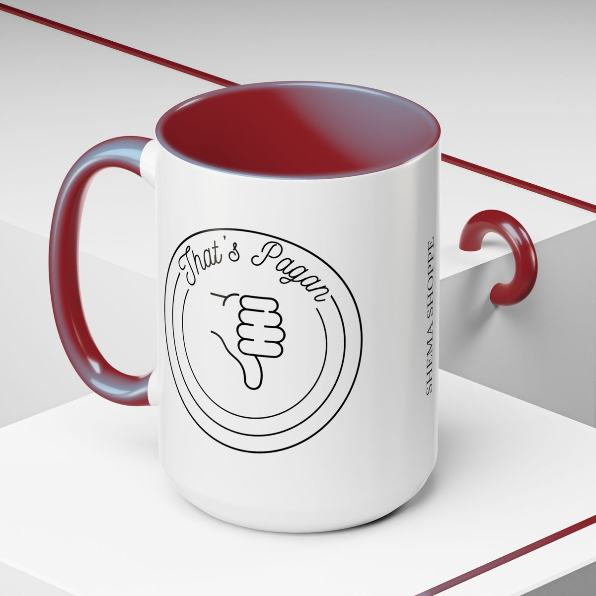 That's Pagan Thumbs Down Accent Coffee Mug