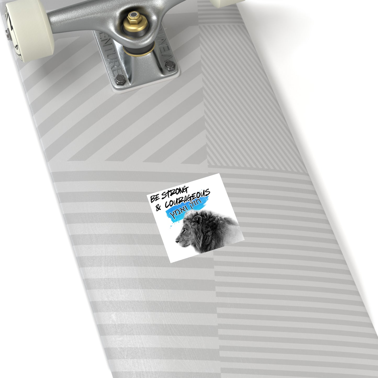 Strong and Courageous- Square Sticker, Indoor\Outdoor