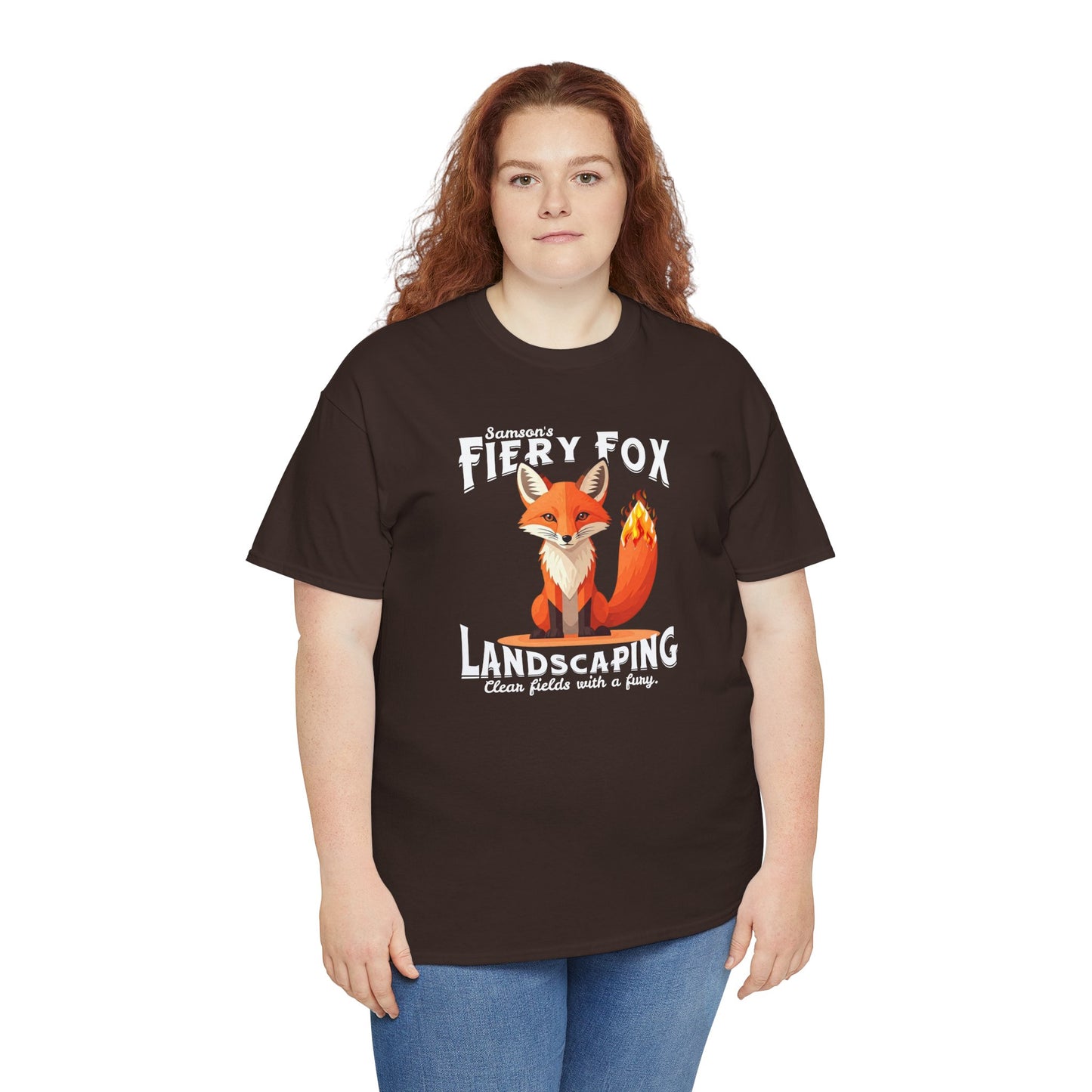 Fiery Fox Landscaping Unisex Heavy Cotton Tee - dark shades