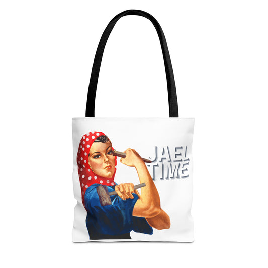 Tote Bag - Jael Time Empowering Design Tent Peg and Hammer Bag