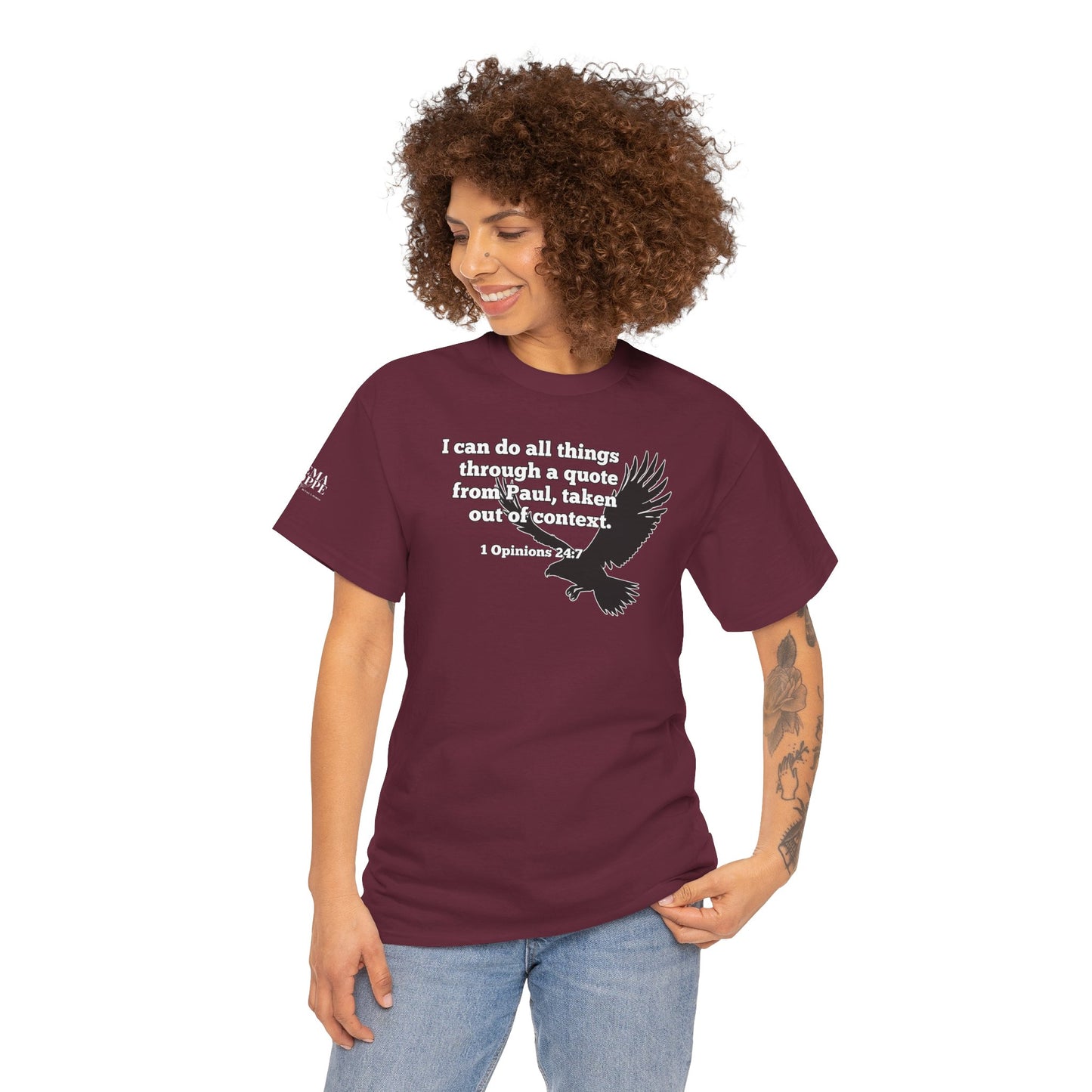Misquoting Paul Motivational Eagle Tee for Everyday Inspiration, Unisex Tee, Quote T-Shirt, Gifts for Friends, Inspirational Apparel