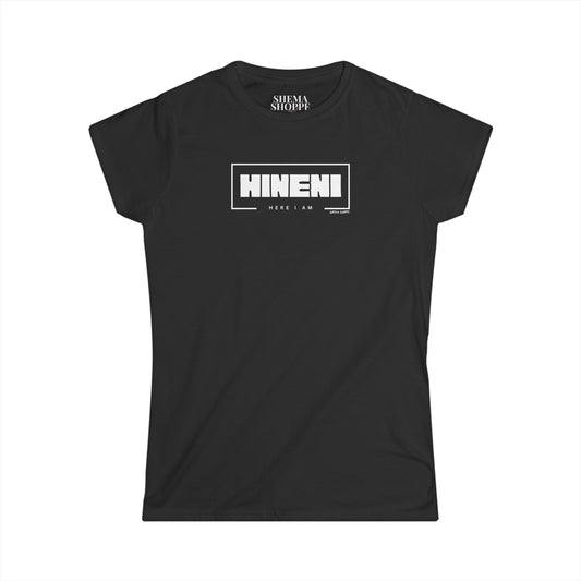 HINENI, Motivational Shirt, Softstyle Fashion, Everyday Wear, Gift for Her, Spiritual Apparel, Bible Inspired Tee