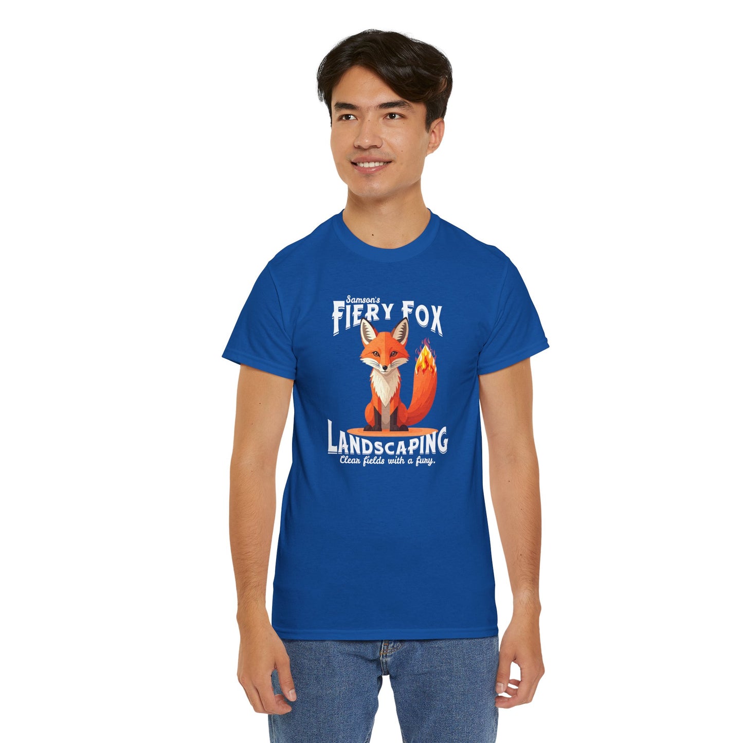 Fiery Fox Landscaping Unisex Heavy Cotton Tee - dark shades