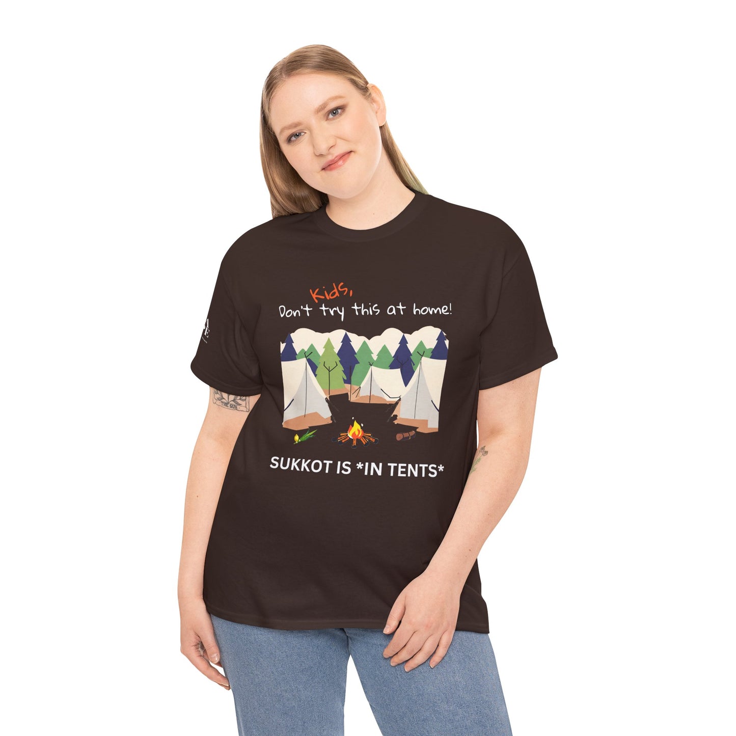 Kids, Don't Try This At Home Sukkot Shirt, dark colors