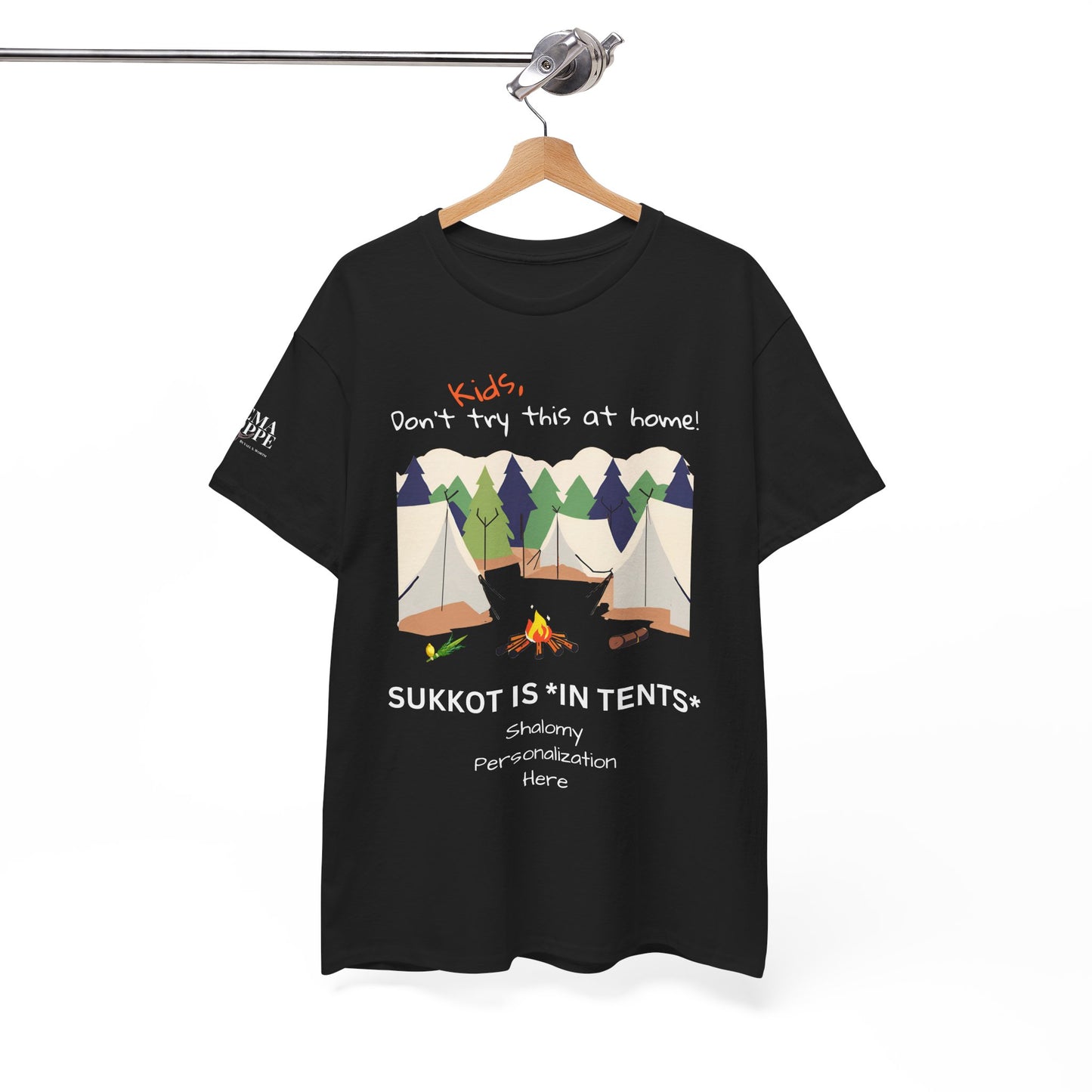 Personalized Kids, Don't Try This At Home Sukkot Shirt, dark colors