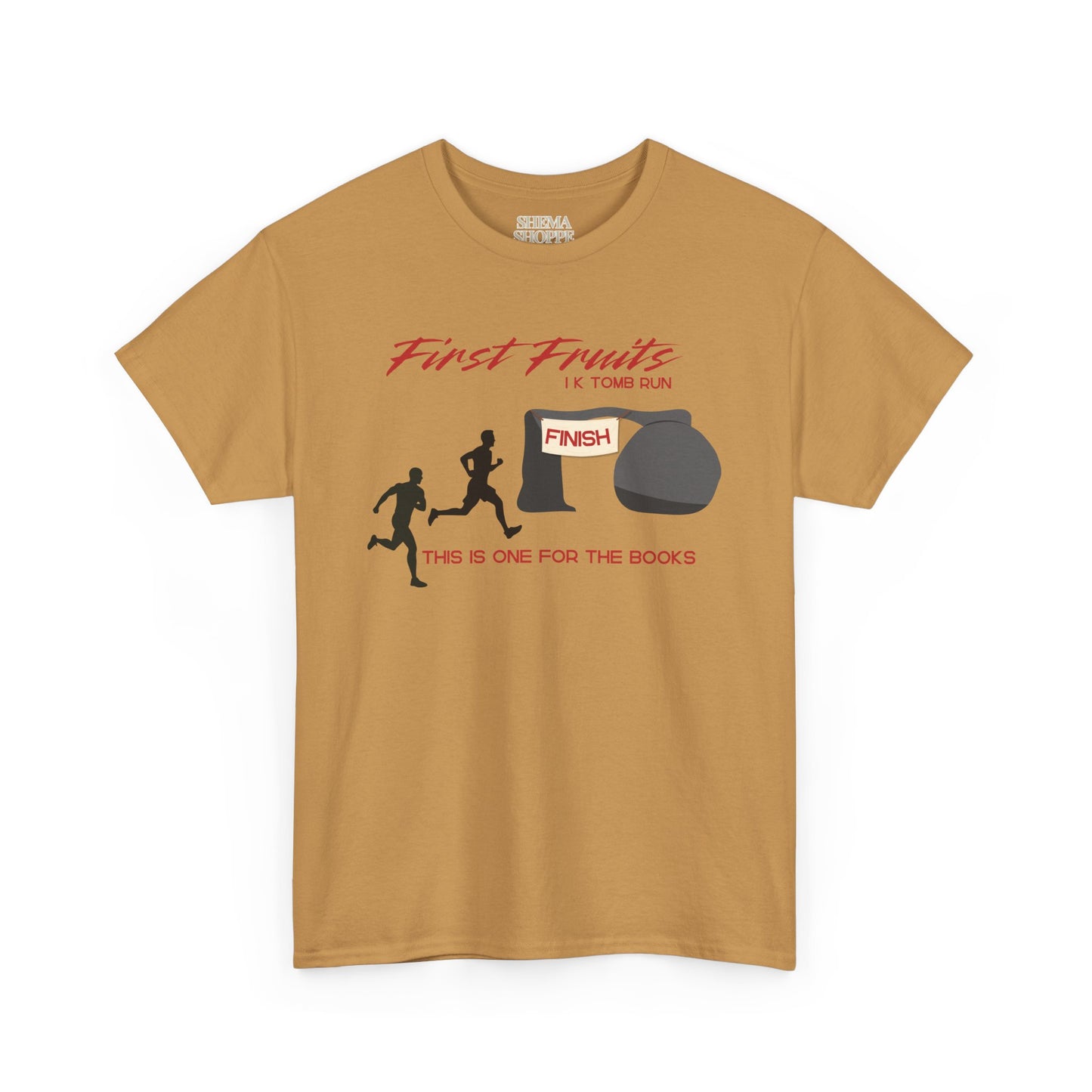 First Fruits 1k Tomb Run Unisex Tee - Funny Biblical Design