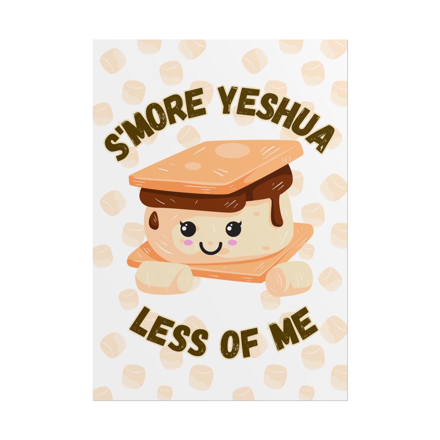 Cute S'more Yeshua Rolled Poster, Whimsical Wall Art, Sweet Kitchen Decor, Playful Gift Idea, Kids Room Wall Art