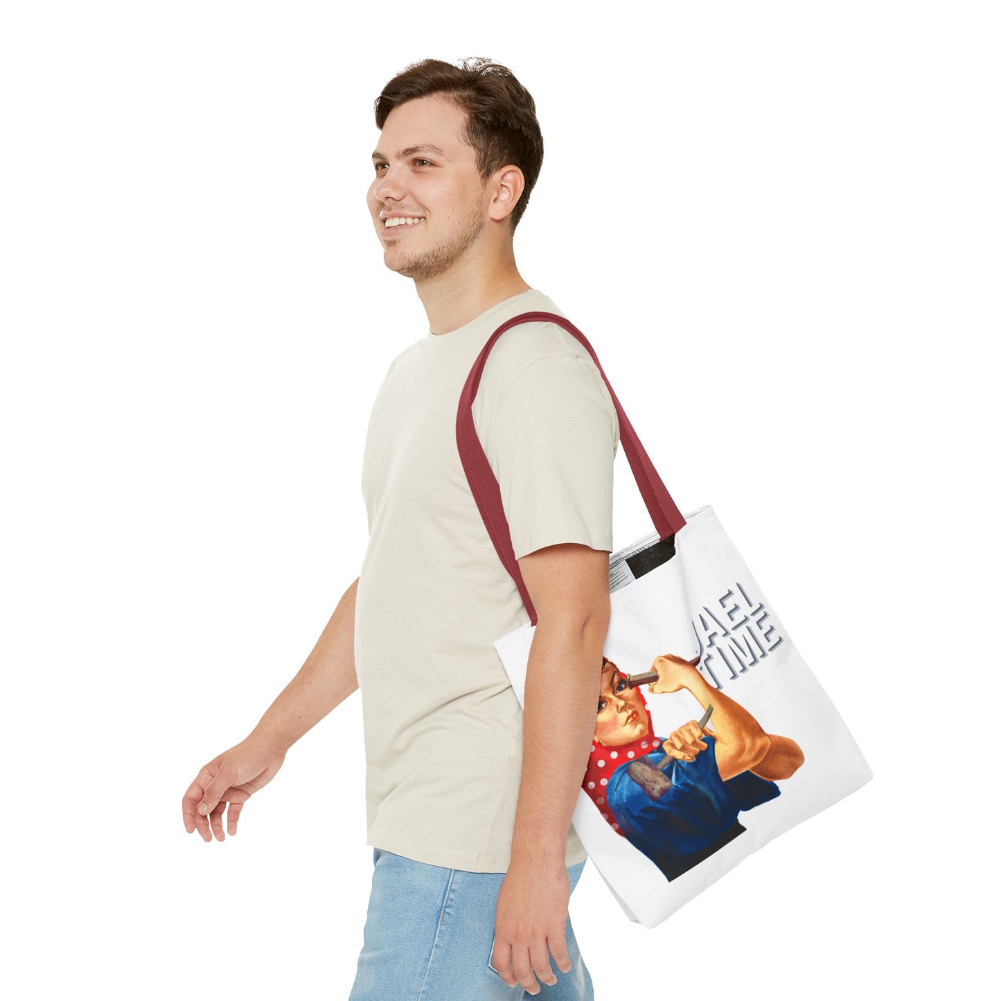Tote Bag - Jael Time Empowering Design Tent Peg and Hammer Bag