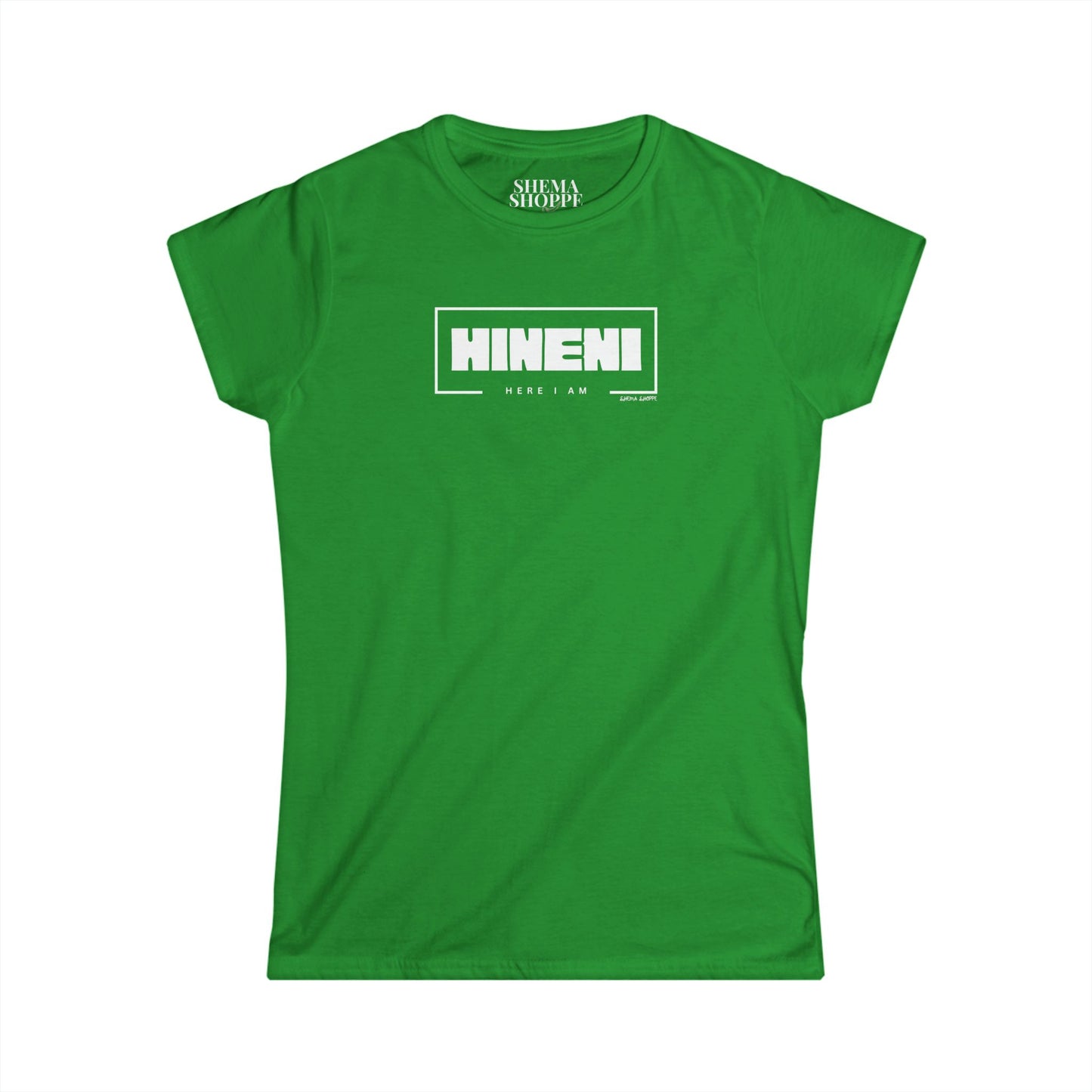 HINENI, Motivational Shirt, Softstyle Fashion, Everyday Wear, Gift for Her, Spiritual Apparel, Bible Inspired Tee