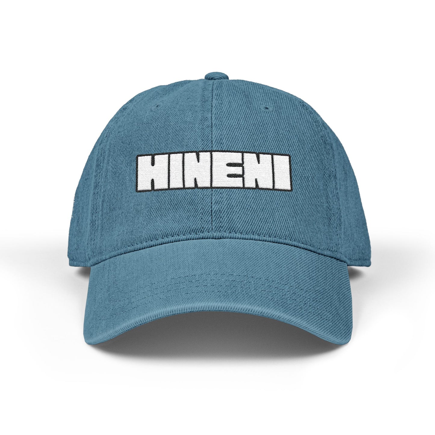 Hineni Here I Am YHWH - Bible Inspired Denim Cotton Embroidered Hat