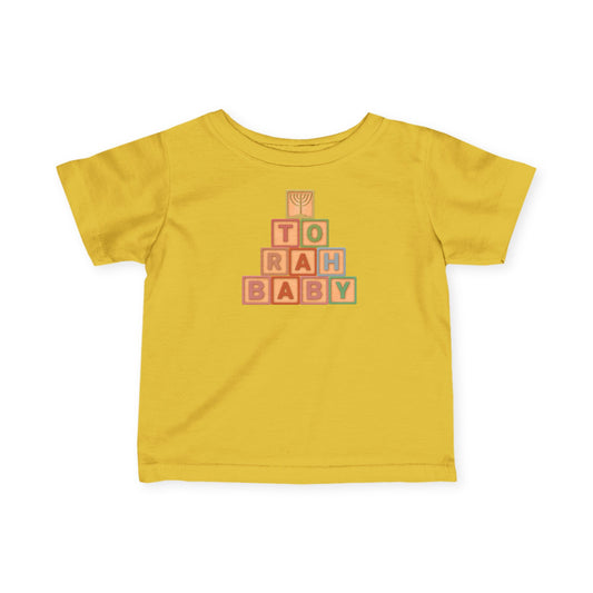 Infant Tee — 'Torah Baby' Wooden Block Baby Shirt, Messianic Newborn Gift (Canada)