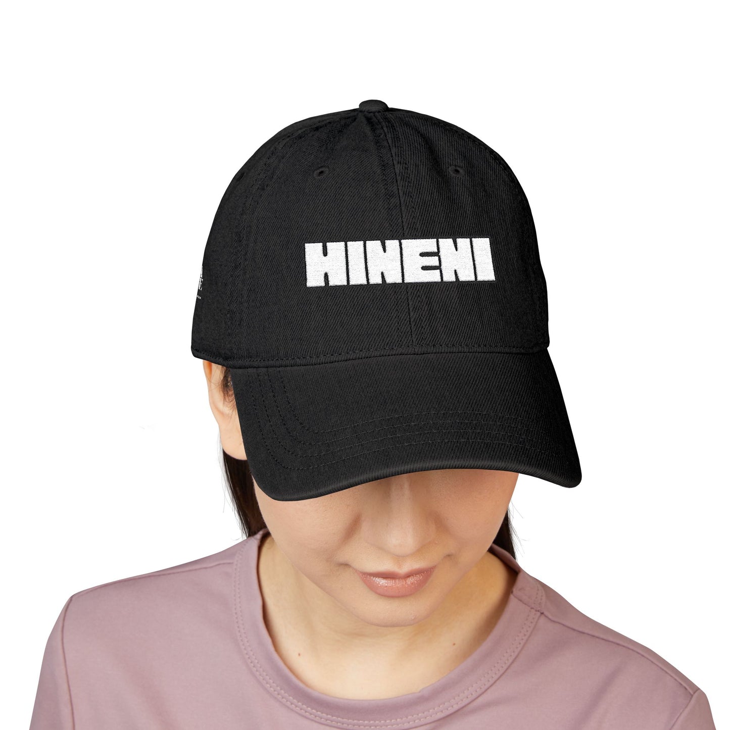 Hineni Here I Am YHWH - Bible Inspired Denim Cotton Embroidered Hat