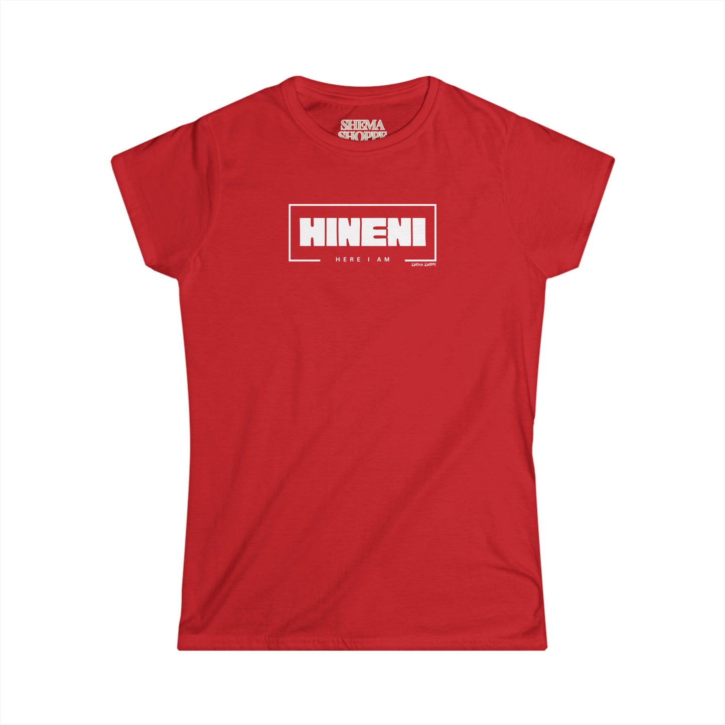 HINENI, Motivational Shirt, Softstyle Fashion, Everyday Wear, Gift for Her, Spiritual Apparel, Bible Inspired Tee