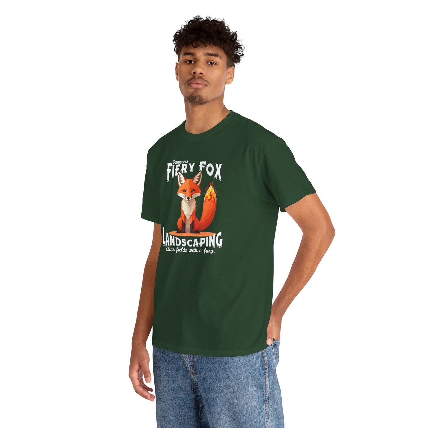 Fiery Fox Landscaping Unisex Heavy Cotton Tee - dark shades