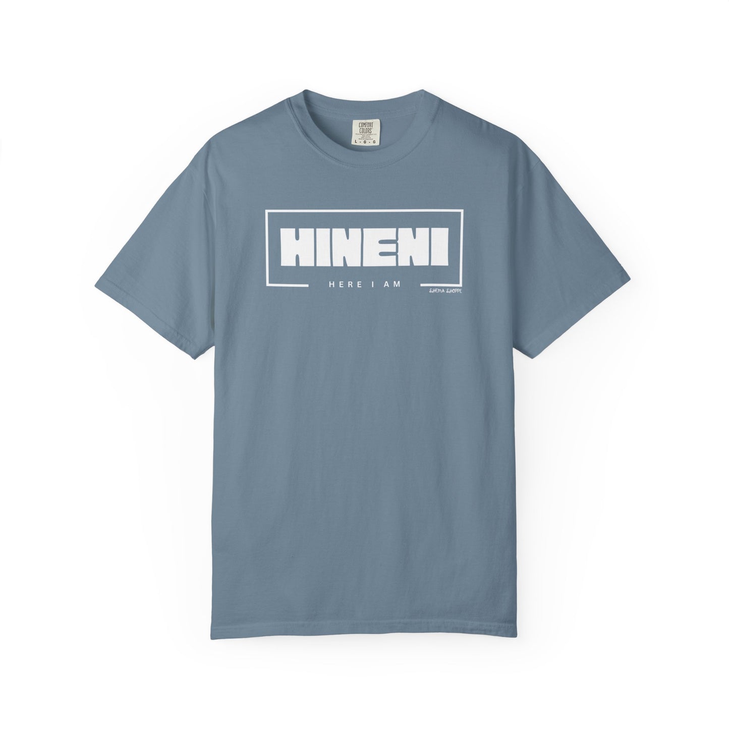 Hineni Hebrew Unisex T-Shirt - Here I am Comfort Color Cotton Shirt