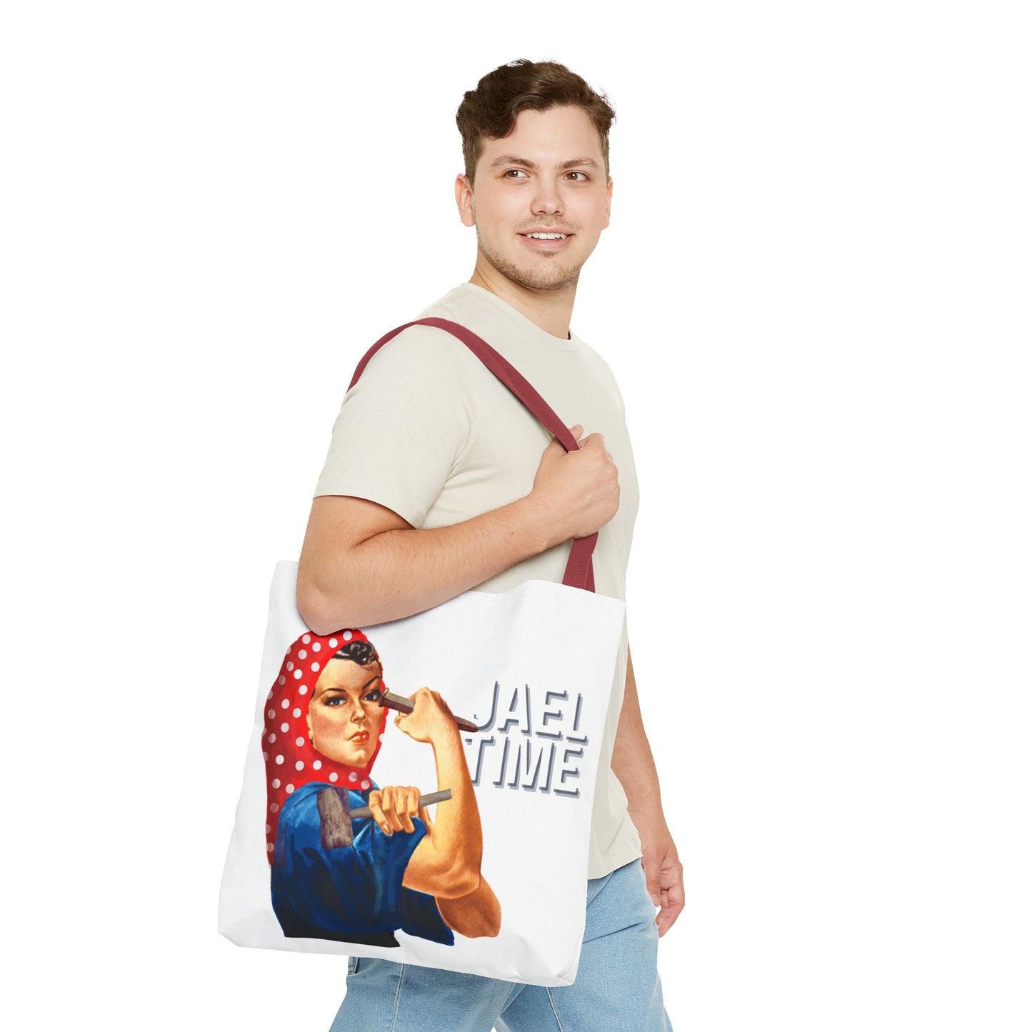 Tote Bag - Jael Time Empowering Design Tent Peg and Hammer Bag