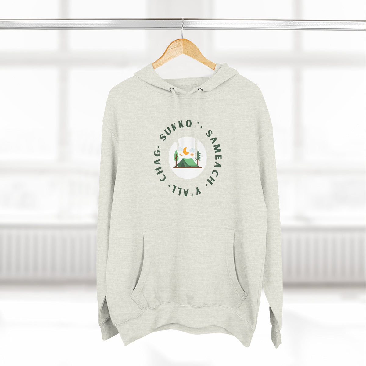Chag Sukkot Three-Panel Fleece Hoodie