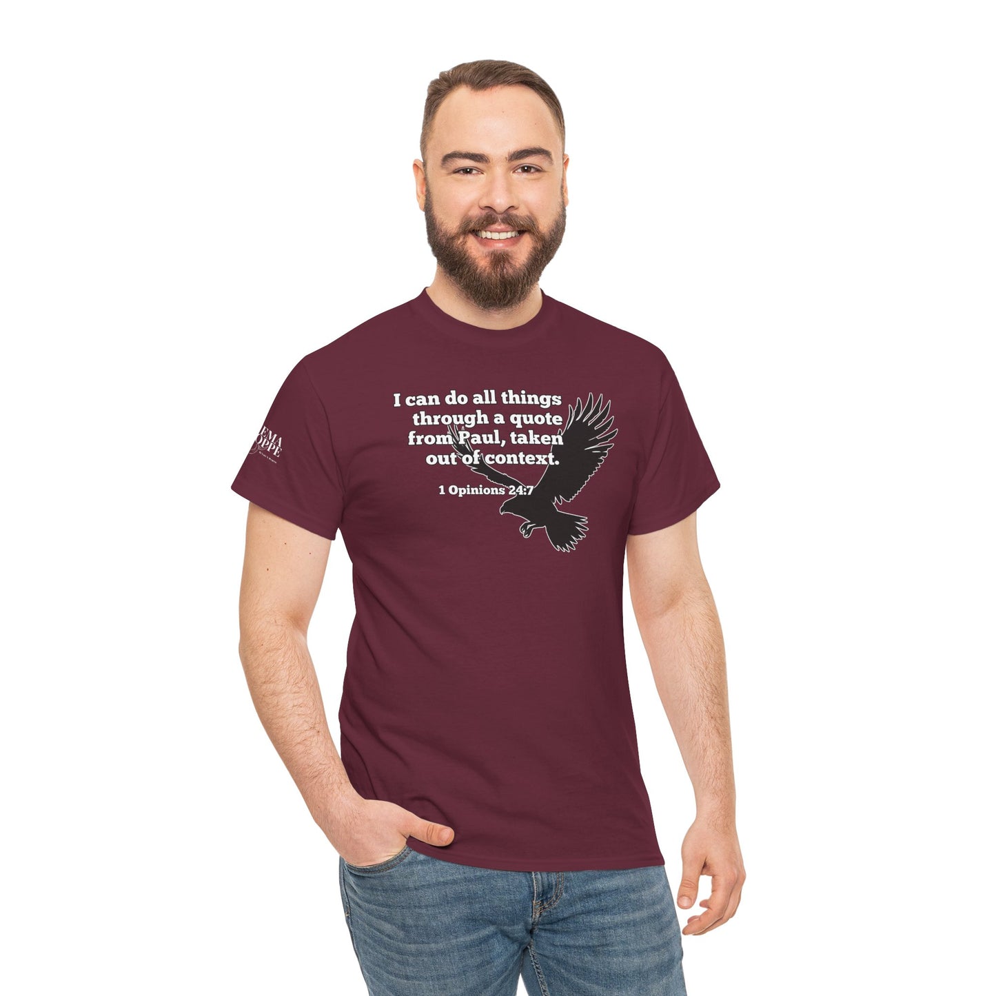 Misquoting Paul Motivational Eagle Tee for Everyday Inspiration, Unisex Tee, Quote T-Shirt, Gifts for Friends, Inspirational Apparel