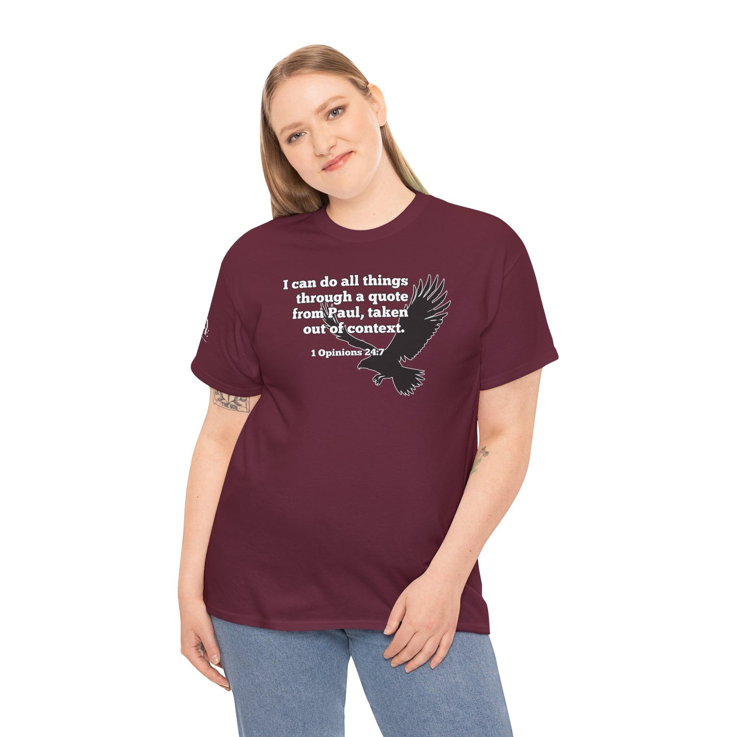 Misquoting Paul Motivational Eagle Tee for Everyday Inspiration, Unisex Tee, Quote T-Shirt, Gifts for Friends, Inspirational Apparel