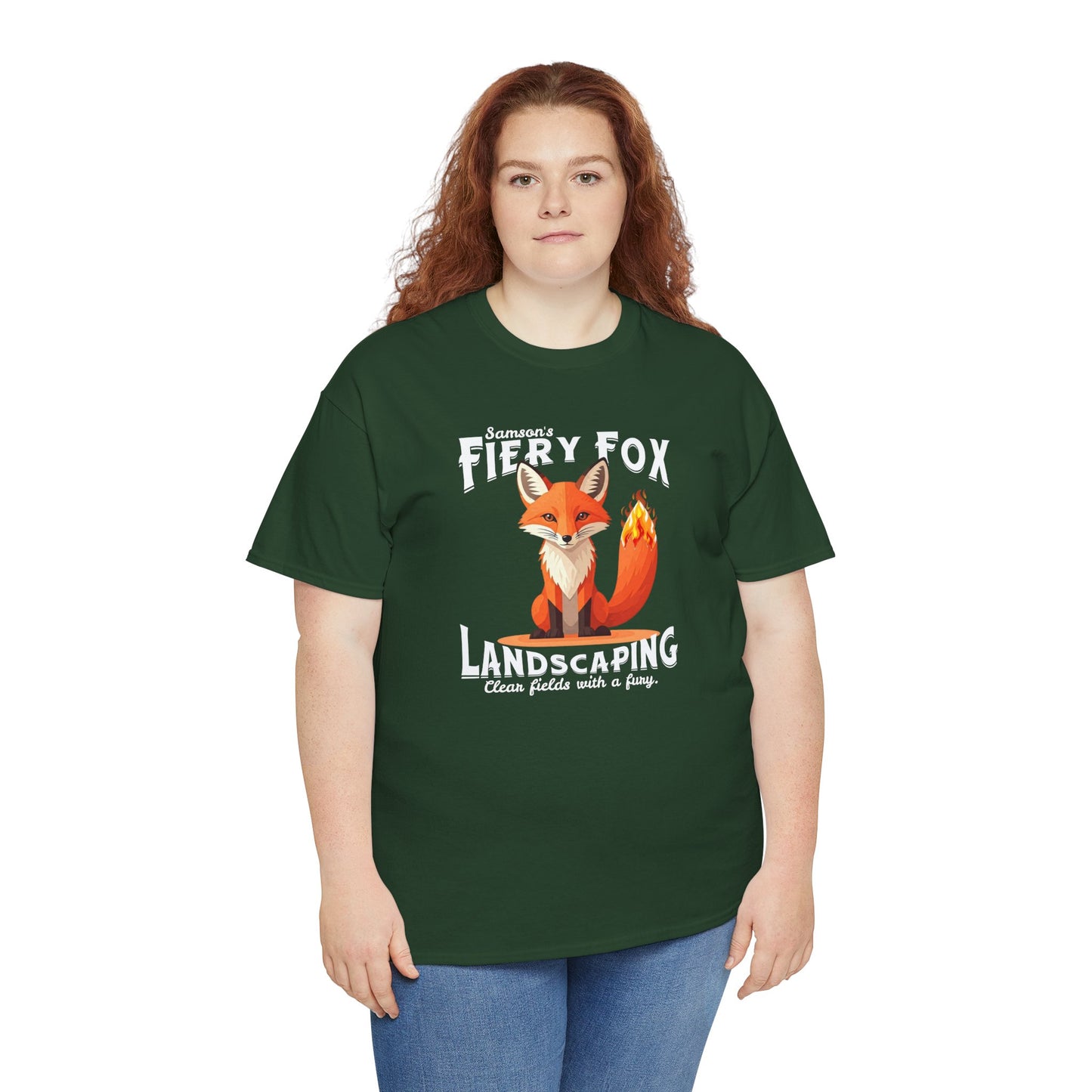 Fiery Fox Landscaping Unisex Heavy Cotton Tee - dark shades