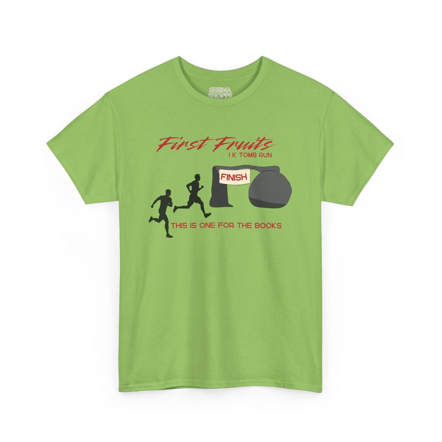 First Fruits 1k Tomb Run Unisex Tee - Funny Biblical Design