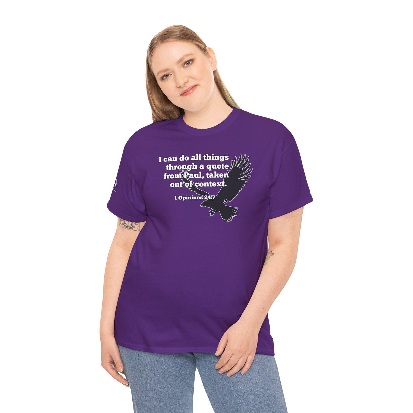 Misquoting Paul Motivational Eagle Tee for Everyday Inspiration, Unisex Tee, Quote T-Shirt, Gifts for Friends, Inspirational Apparel
