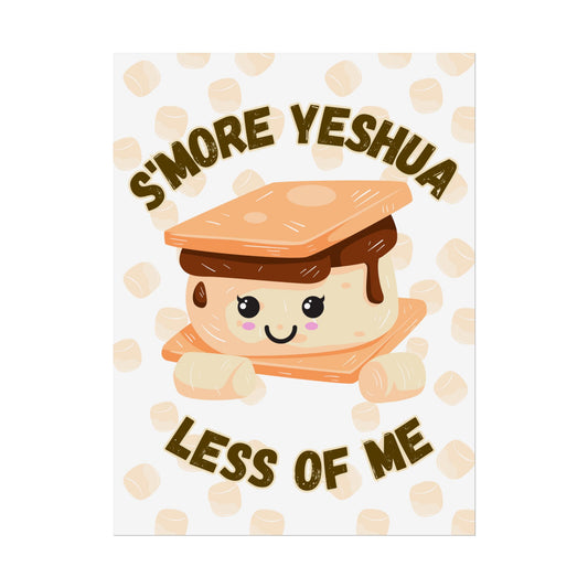Cute S'more Yeshua Rolled Poster, Whimsical Wall Art, Sweet Kitchen Decor, Playful Gift Idea, Kids Room Wall Art