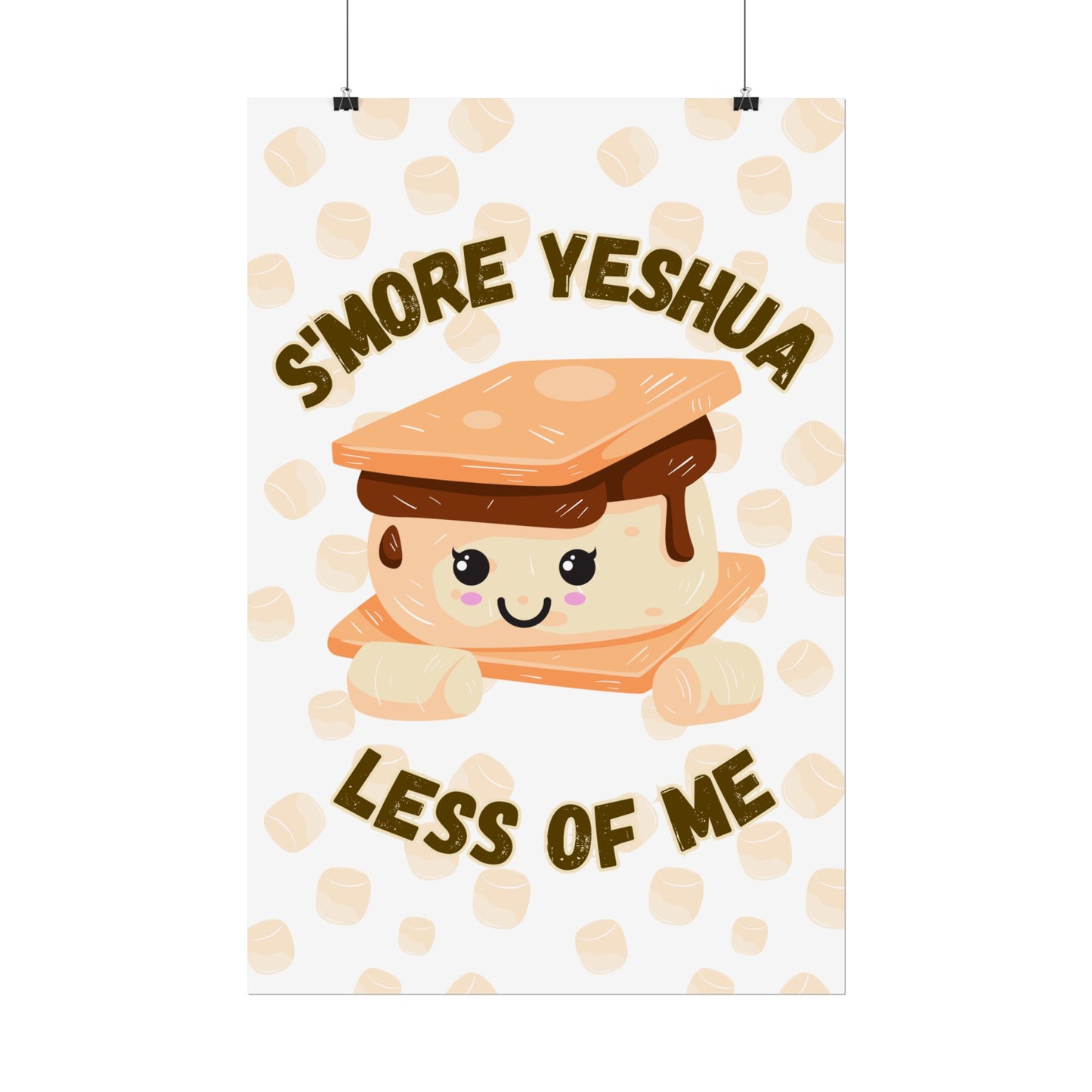 Cute S'more Yeshua Rolled Poster, Whimsical Wall Art, Sweet Kitchen Decor, Playful Gift Idea, Kids Room Wall Art