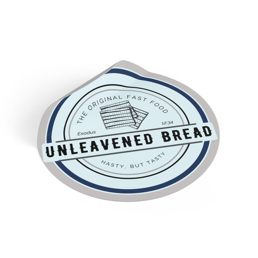 Waterproof Unleavened Bread Round Vinyl Stickers - Hasty But Good Design