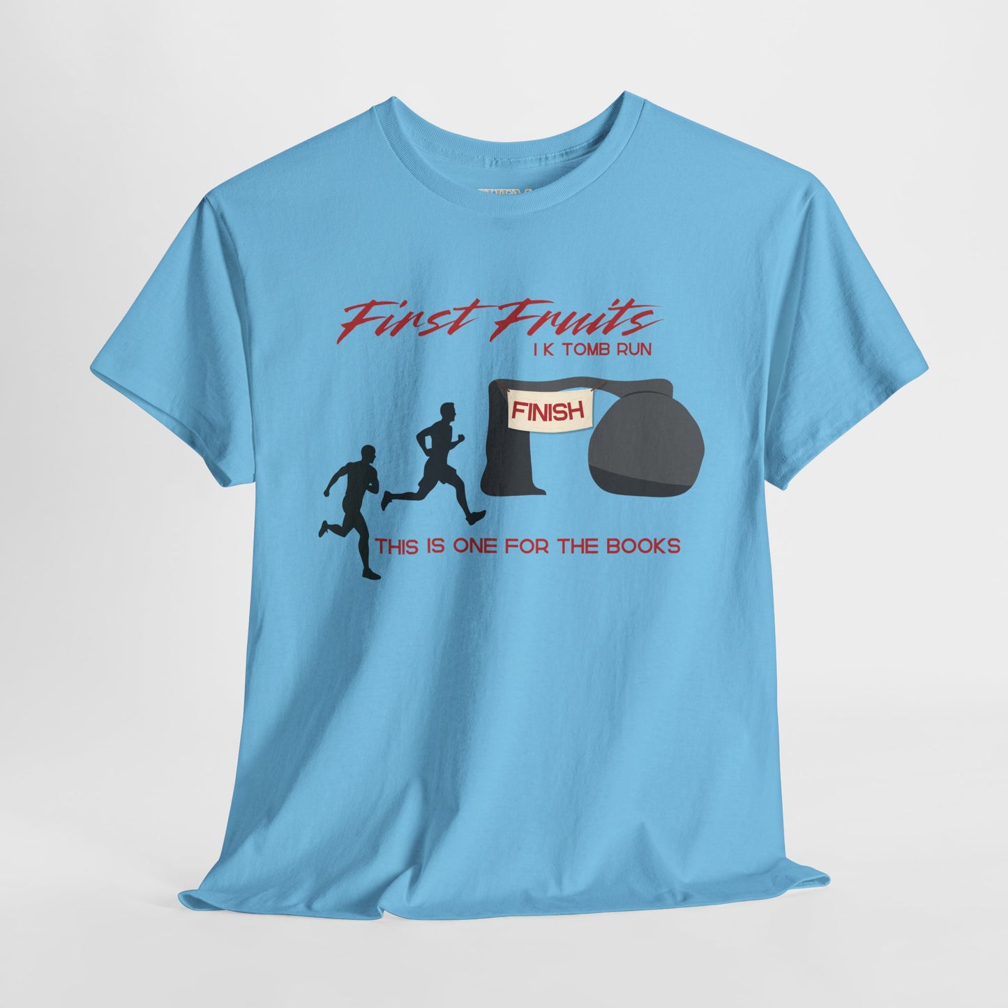 First Fruits 1k Tomb Run Unisex Tee - Funny Biblical Design