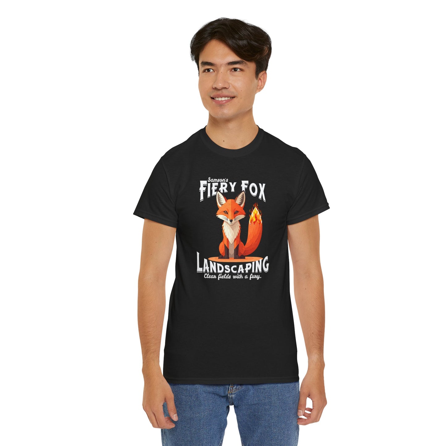 Fiery Fox Landscaping Unisex Heavy Cotton Tee - dark shades