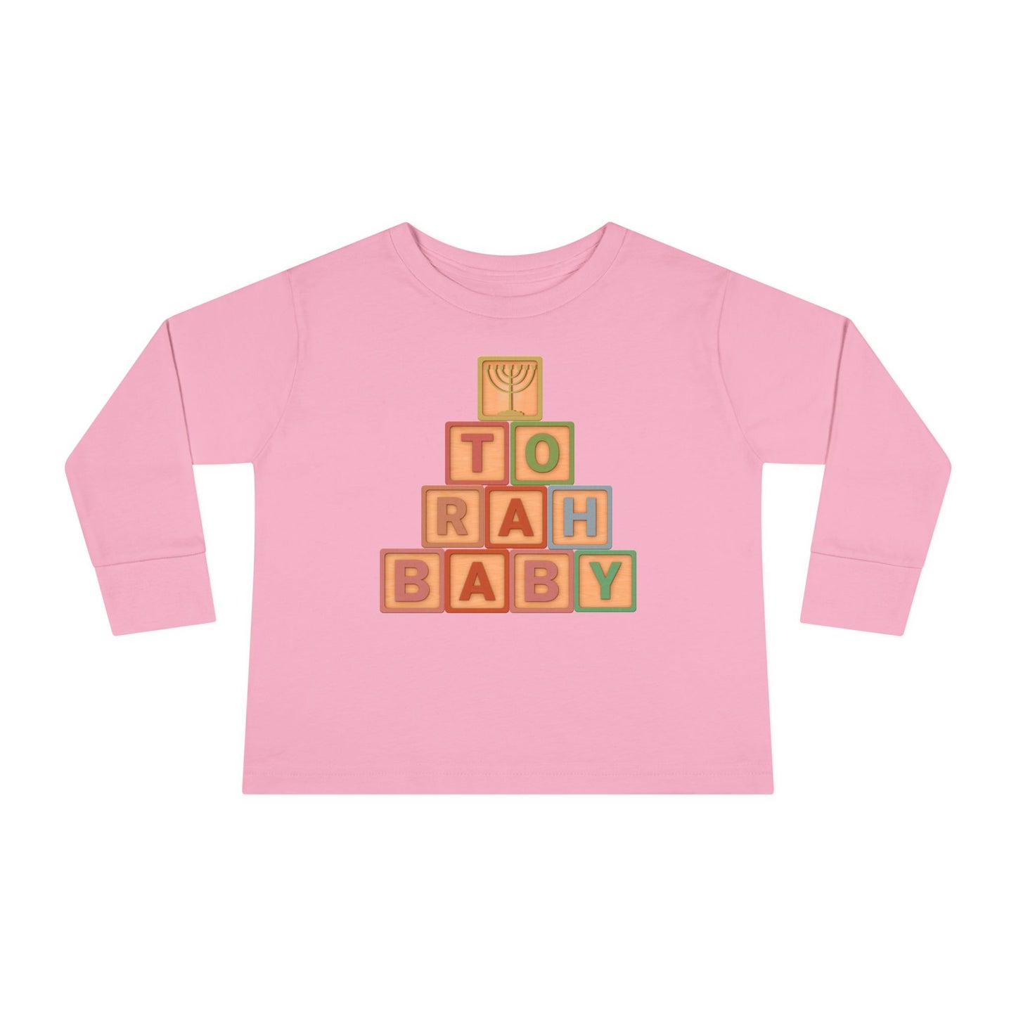 Torah Baby Menorah Blocks- Toddler Long Sleeve Tee