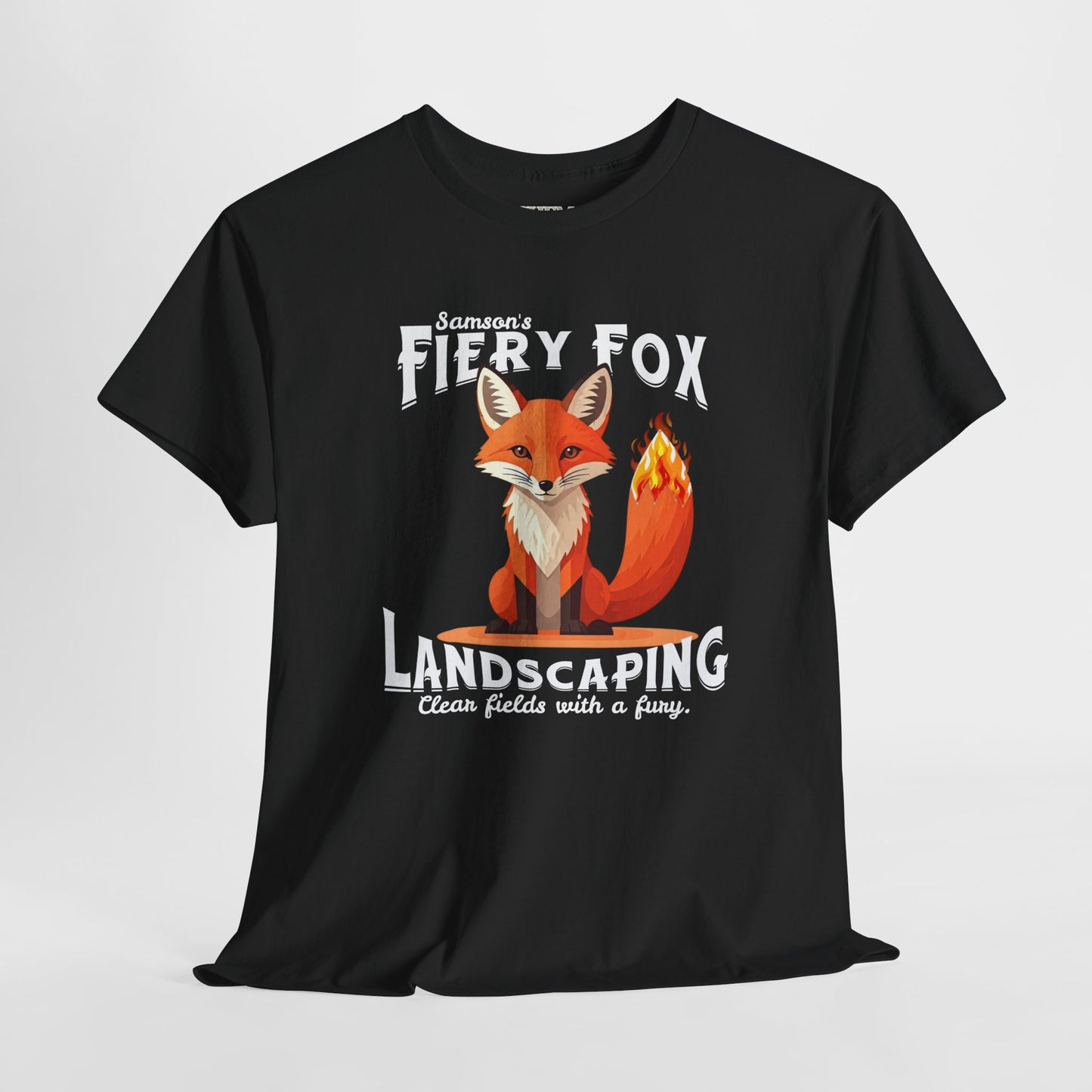 Fiery Fox Landscaping Unisex Heavy Cotton Tee - dark shades