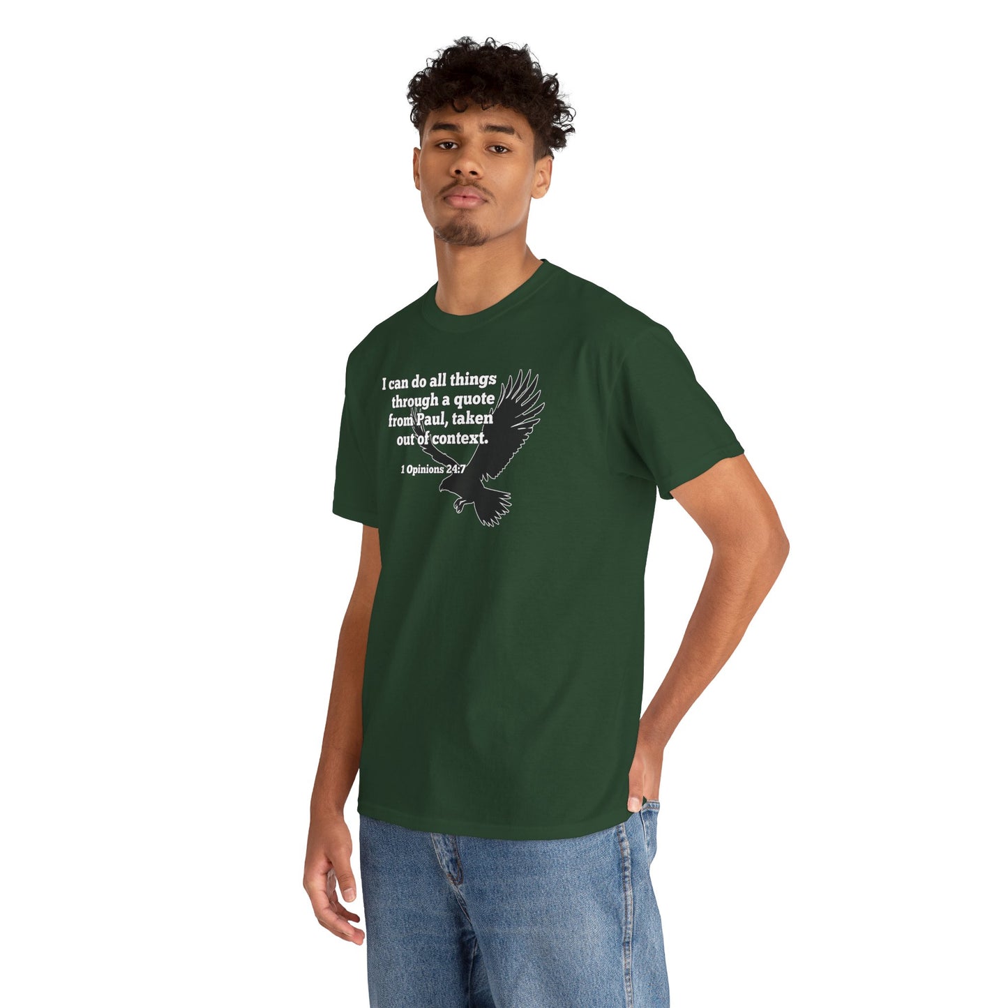 Misquoting Paul Motivational Eagle Tee for Everyday Inspiration, Unisex Tee, Quote T-Shirt, Gifts for Friends, Inspirational Apparel
