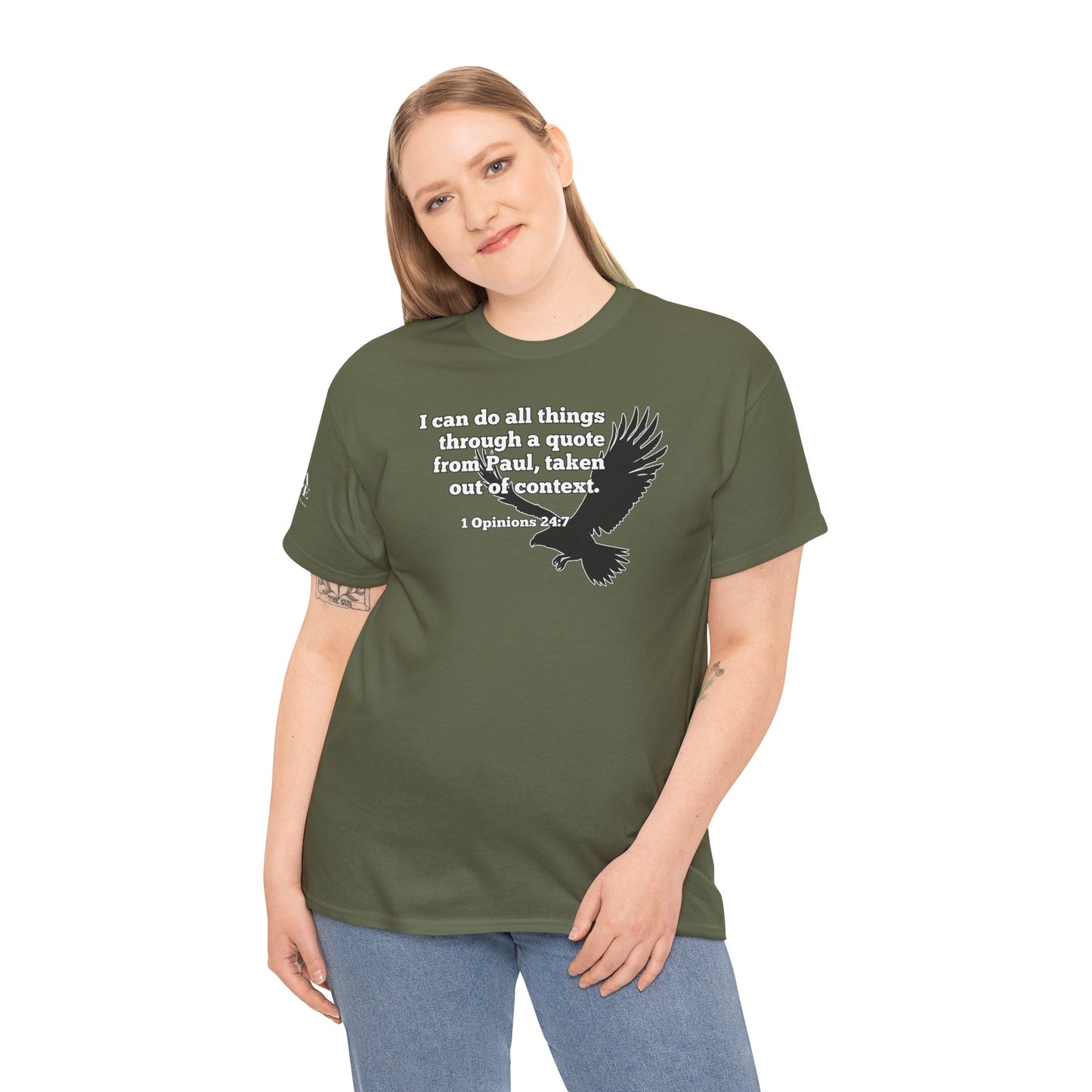 Misquoting Paul Motivational Eagle Tee for Everyday Inspiration, Unisex Tee, Quote T-Shirt, Gifts for Friends, Inspirational Apparel