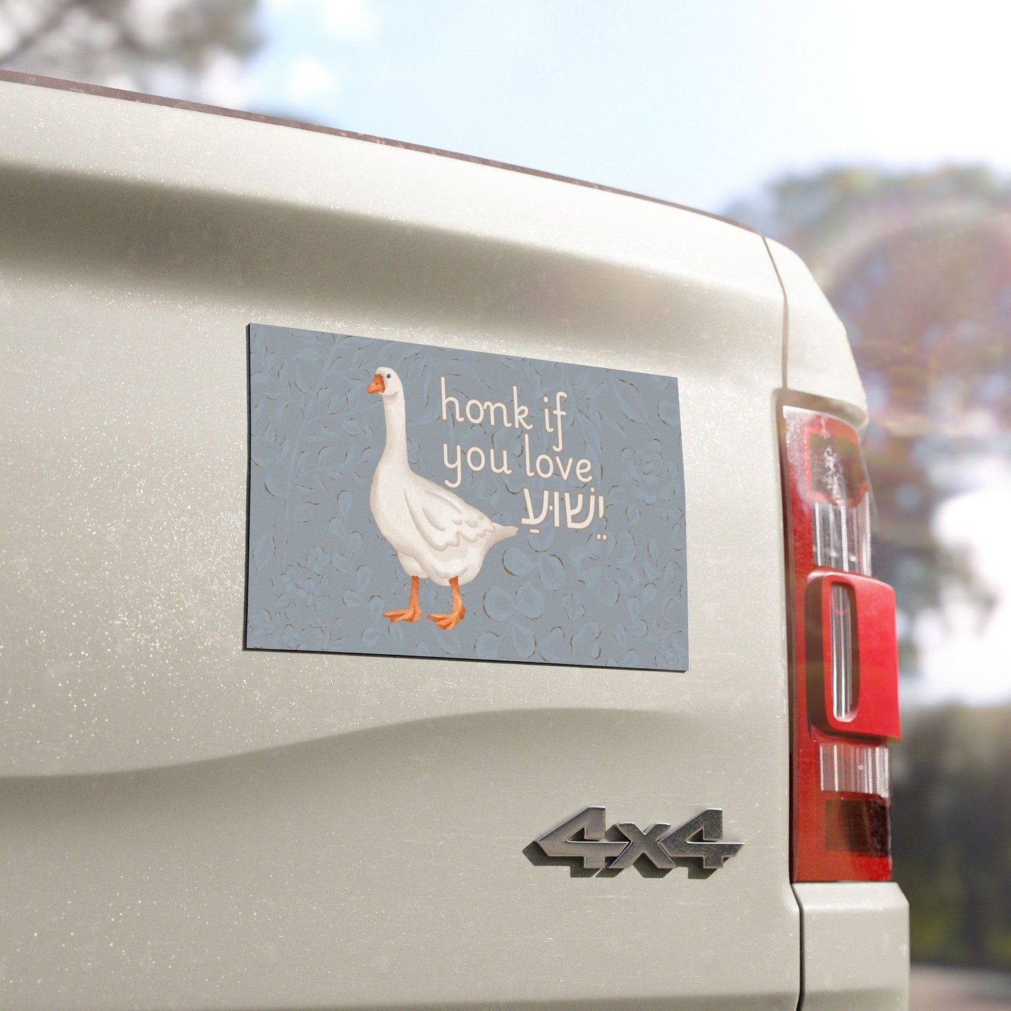 Honk If You Love Yeshua Car Magnet, Funny Car Accessories, Gift for Bible Lovers, Quirky Vehicle Decor