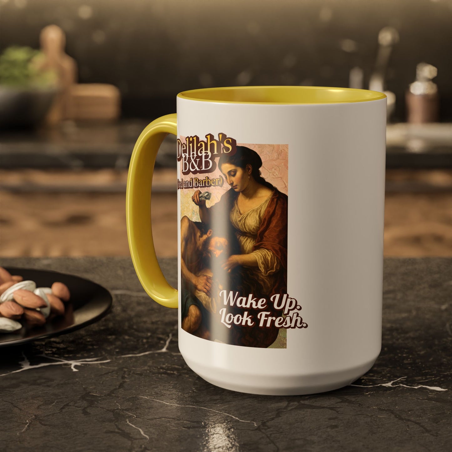 Funny Vintage Sampson Delilah's B&B Coffee Mug