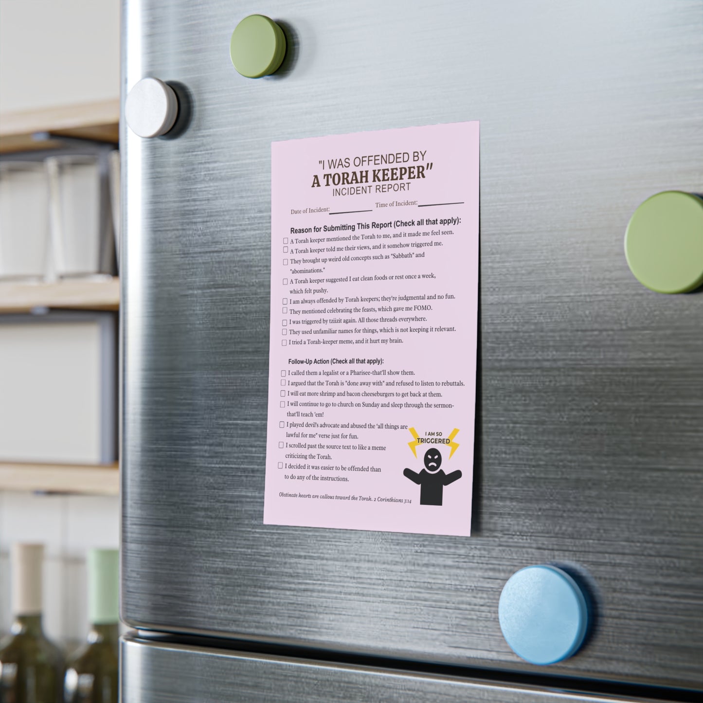 Incident Report Post-it® Note Pad — Pink Playful Office Memo for Logging Petty Grievances