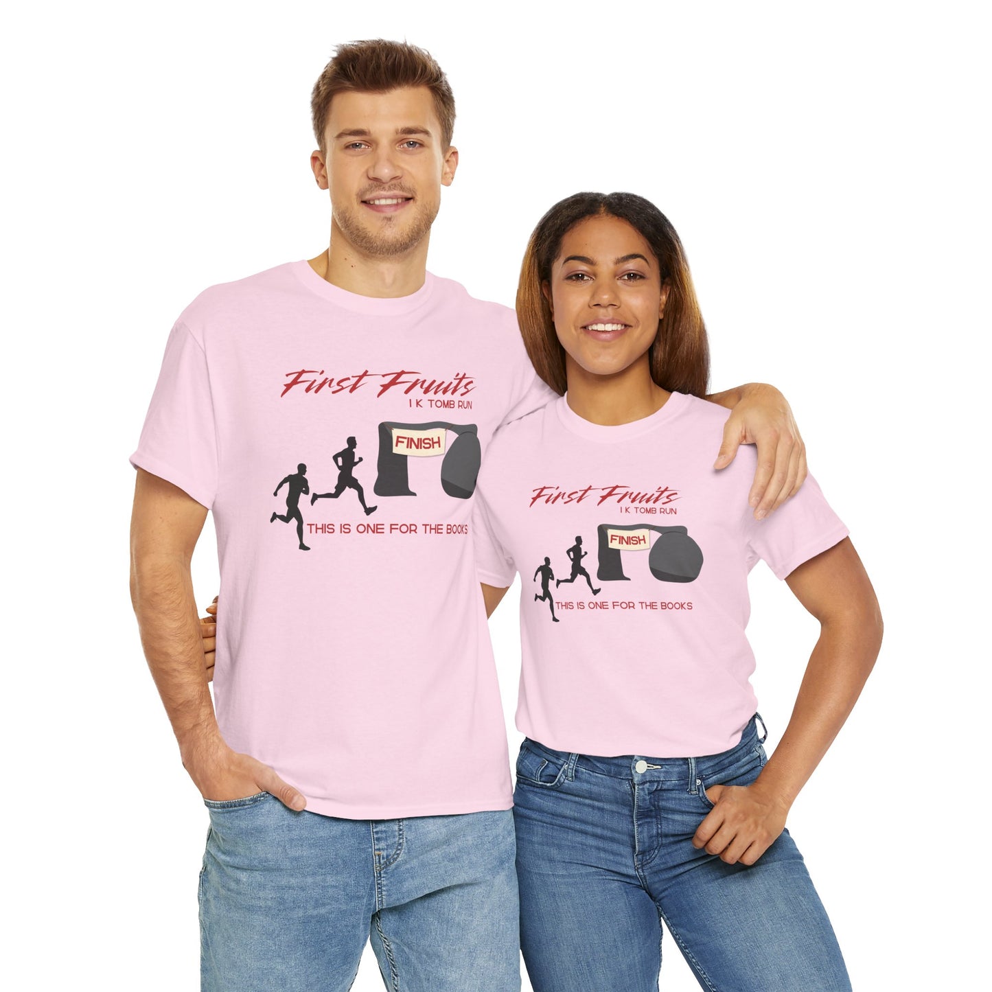 First Fruits 1k Tomb Run Unisex Tee - Funny Biblical Design