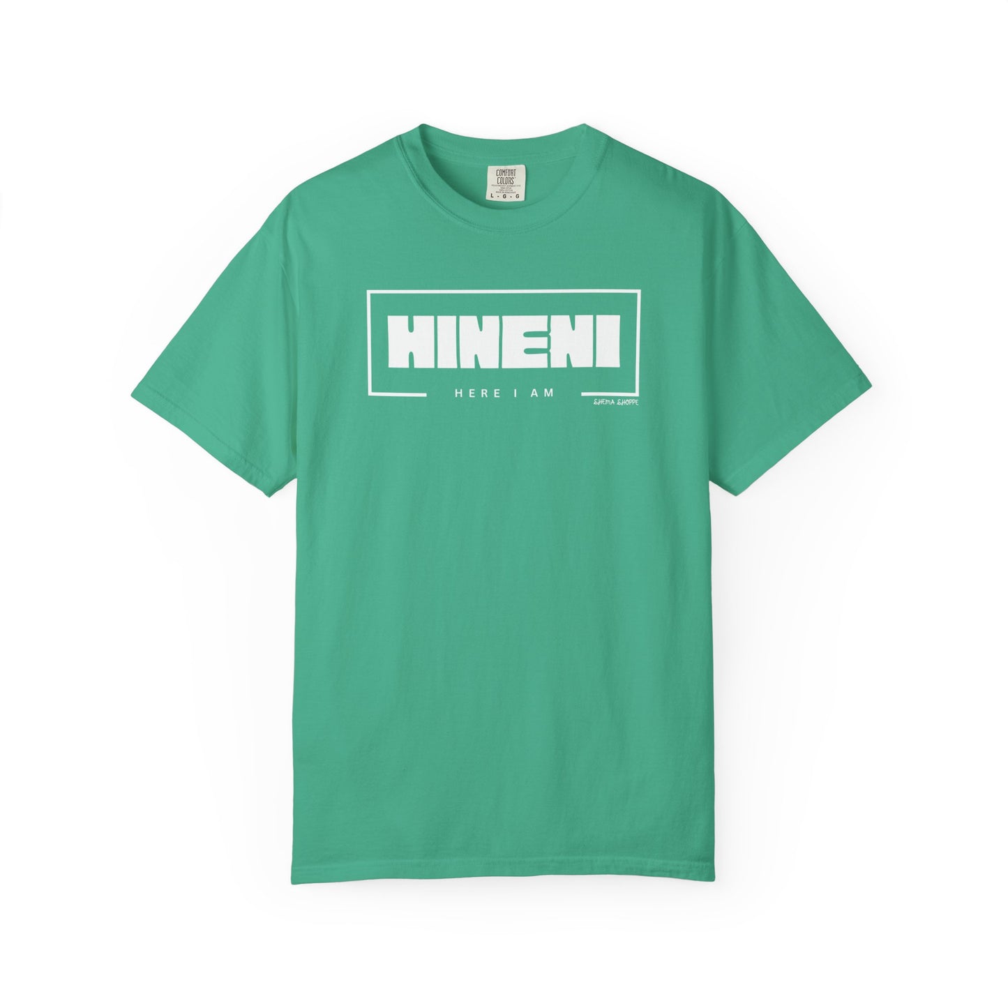 Hineni Hebrew Unisex T-Shirt - Here I am Comfort Color Cotton Shirt
