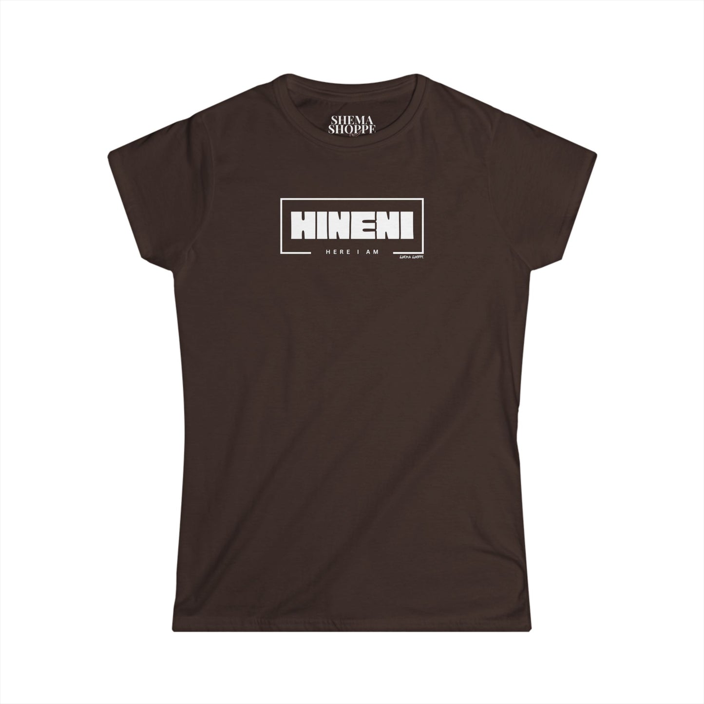 HINENI, Motivational Shirt, Softstyle Fashion, Everyday Wear, Gift for Her, Spiritual Apparel, Bible Inspired Tee