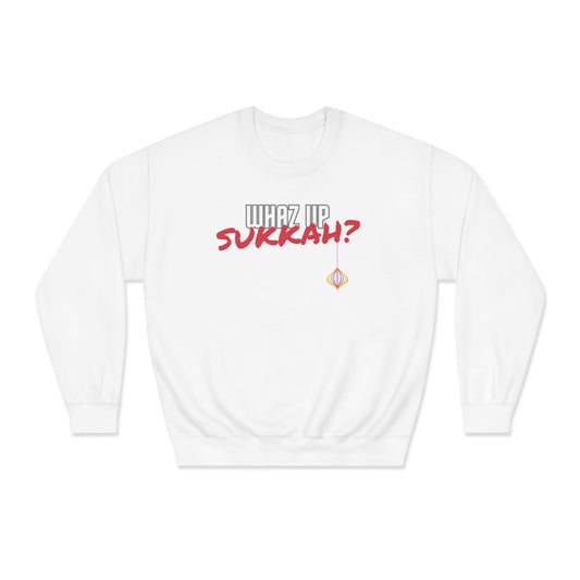 Funny Sukkot Sweater Unisex Sweatshirt "What Up Sukkah"