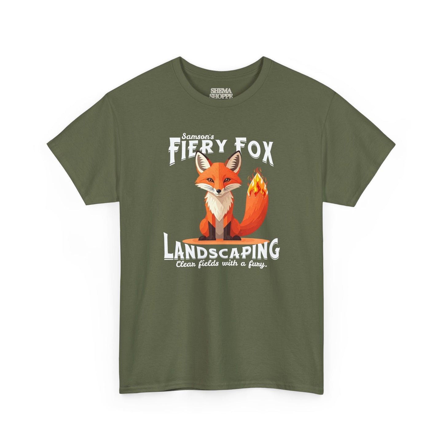 Fiery Fox Landscaping Unisex Heavy Cotton Tee - dark shades