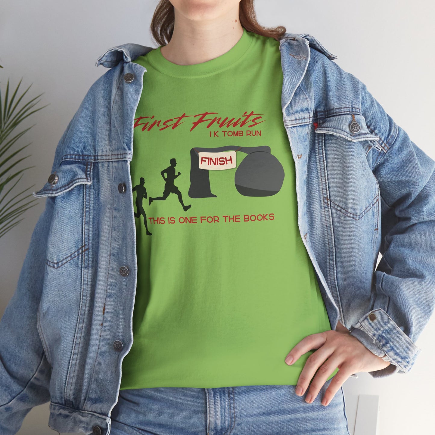 First Fruits 1k Tomb Run Unisex Tee - Funny Biblical Design