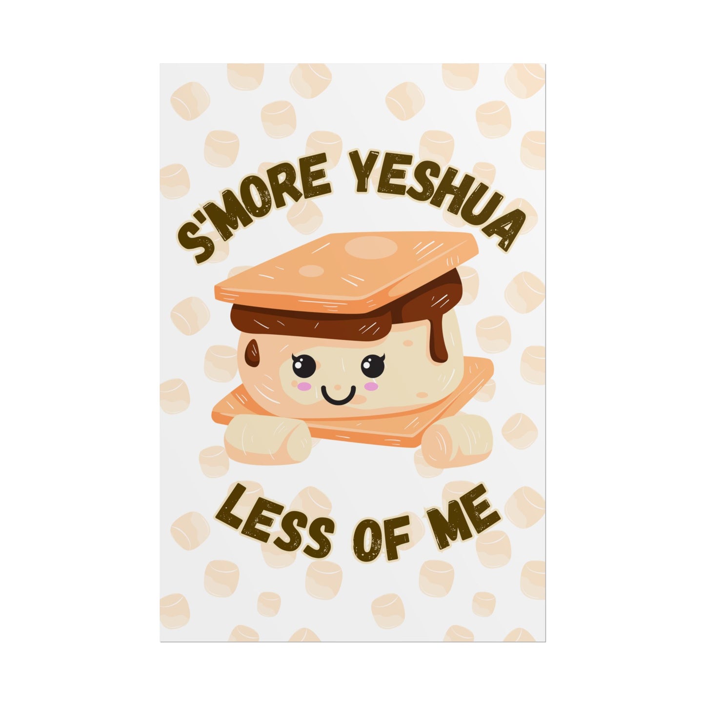 Cute S'more Yeshua Rolled Poster, Whimsical Wall Art, Sweet Kitchen Decor, Playful Gift Idea, Kids Room Wall Art