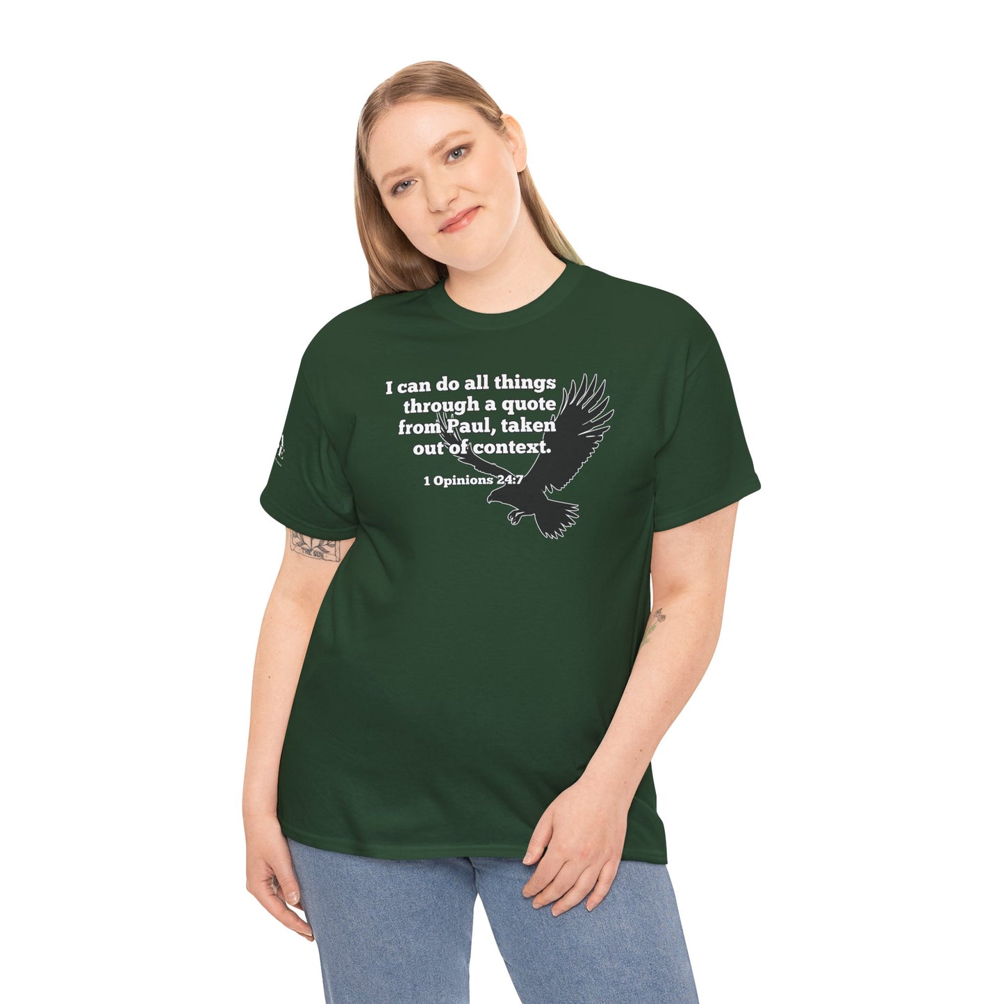 Misquoting Paul Motivational Eagle Tee for Everyday Inspiration, Unisex Tee, Quote T-Shirt, Gifts for Friends, Inspirational Apparel