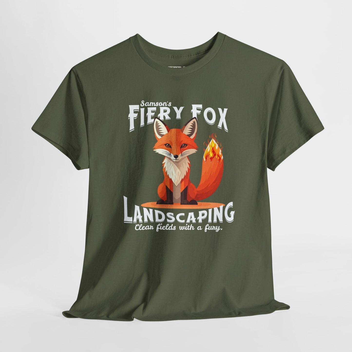 Fiery Fox Landscaping Unisex Heavy Cotton Tee - dark shades