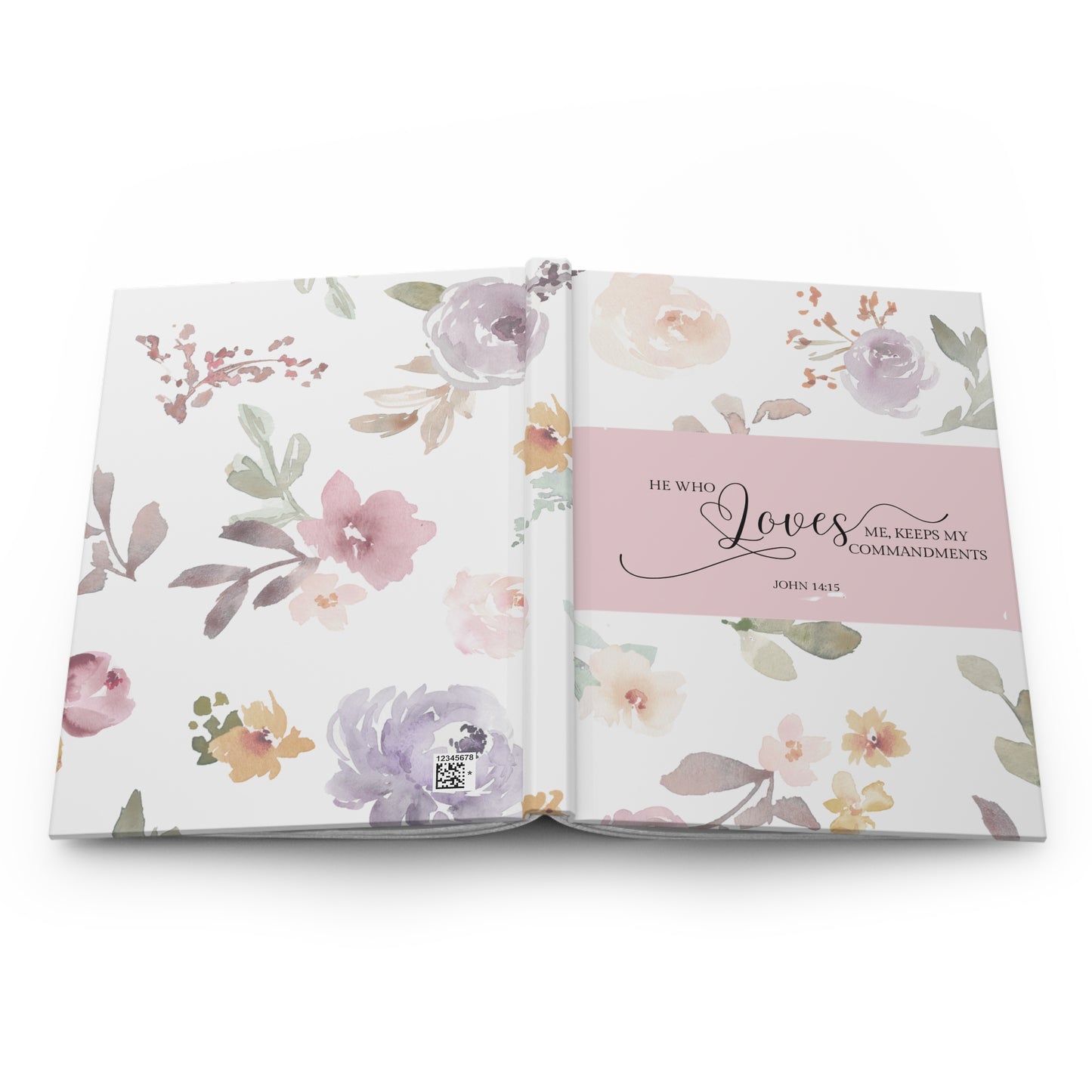 He Who Loves Me Floral Hardcover Journal