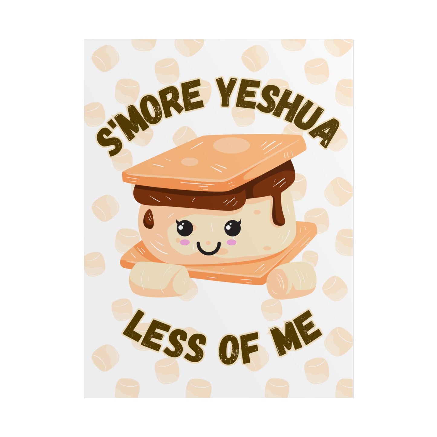Cute S'more Yeshua Rolled Poster, Whimsical Wall Art, Sweet Kitchen Decor, Playful Gift Idea, Kids Room Wall Art